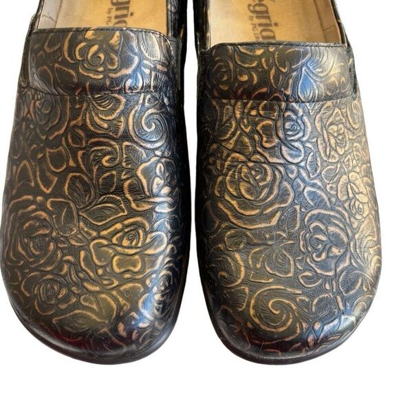 Alegria Keli Professional Bronze Age Leather Slip On Slip Resistant Clog Sz 37 - Picture 3 of 8